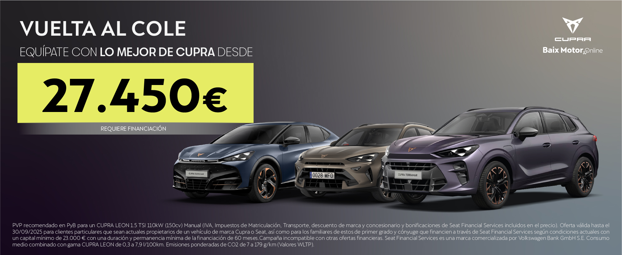 ¡Equípate para la vuelta al cole! Tu CUPRA desde 27.450€